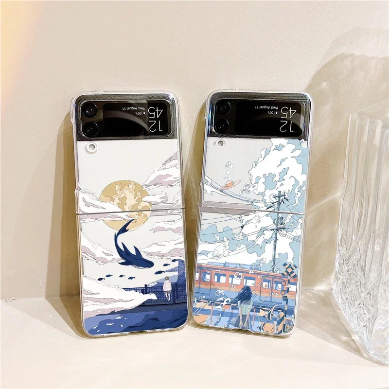 Retro Cartoon Landscape Oil Painting Phone Cases for Samsung Galaxy Z Flip 5 ZFlip 6 Clear Cover for Samsung ZFlip 4 3 Fundas
Retro Cartoon Landscape Oil Painting Phone Cases for Samsung Galaxy Z Flip 5 ZFlip 6 Clear Cover for Samsung ZFlip 4 3 Fundas