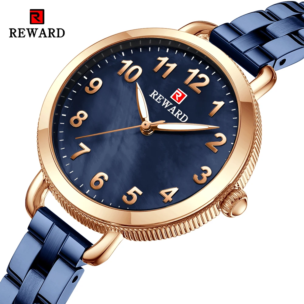 REWARD Brand Women Wristwatch Top Luxury Ladies Quartz Watch Waterproof Stainless Steel Women's Watches Gift Clock With Box
REWARD Brand Women Wristwatch Top Luxury Ladies Quartz Watch Waterproof Stainless Steel Women's Watches Gift Clock With Box