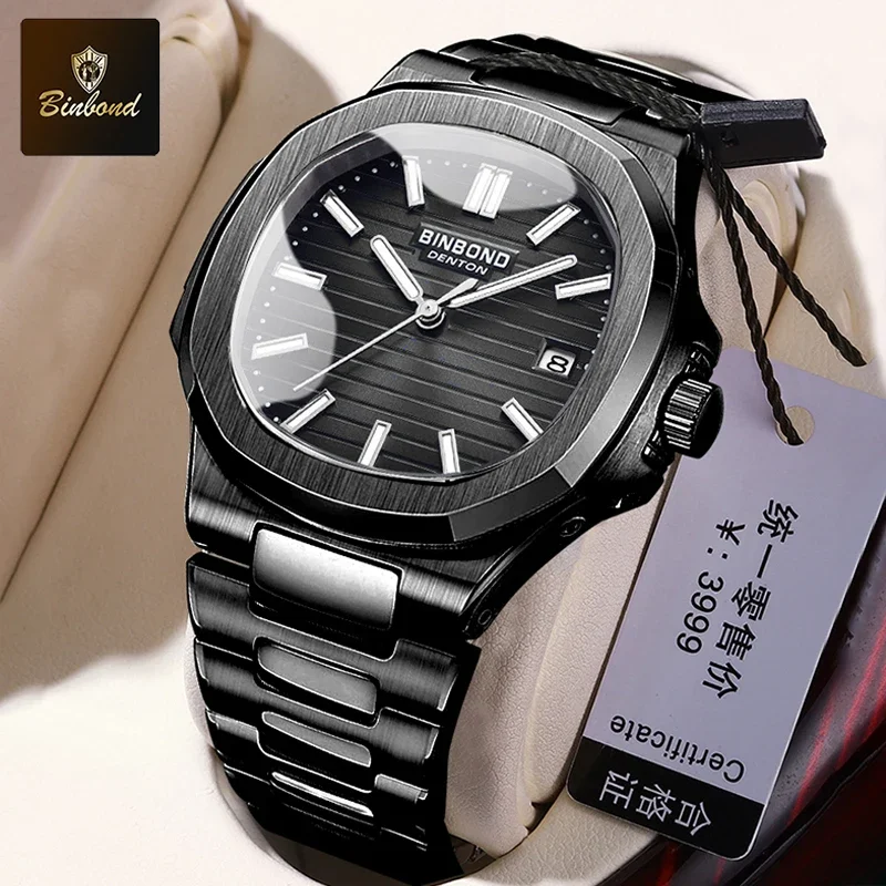 BINBOND Top Luxury Men Quartz Watch Waterproof Date Luminous Wristwatch Stainless Steel Men's Watches Male Clock Sports Reloj
BINBOND Top Luxury Men Quartz Watch Waterproof Date Luminous Wristwatch Stainless Steel Men's Watches Male Clock Sports Reloj