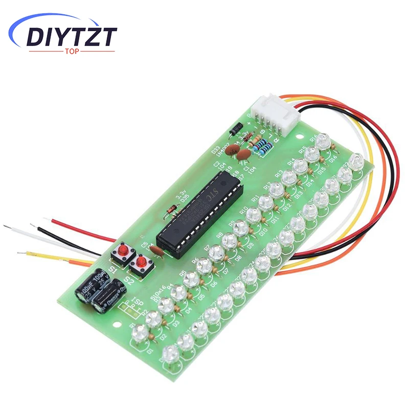 TZT MCU Adjustable Display Pattern LED Meter Level Indicator Amplifier Audio 16 LED Dual Channel Green lamp light DC 8V to 12V
TZT MCU Adjustable Display Pattern LED Meter Level Indicator Amplifier Audio 16 LED Dual Channel Green lamp light DC 8V to 12V