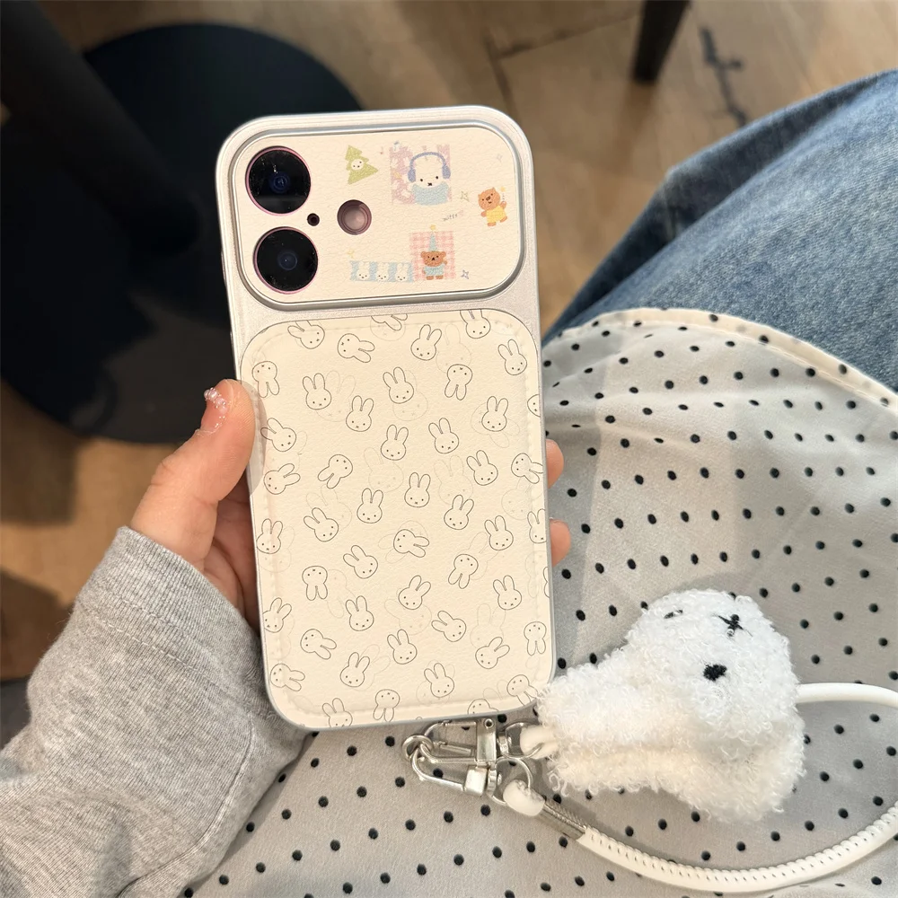Kawaii Line Rabbit Leather Fashion Phone case for iPhone 16 Pro 14 15 17 Pro Max Cases With Plush Pendant and Hand Strap Cute Ca
Kawaii Line Rabbit Leather Fashion Phone case for iPhone 16 Pro 14 15 17 Pro Max Cases With Plush Pendant and Hand Strap Cute Ca