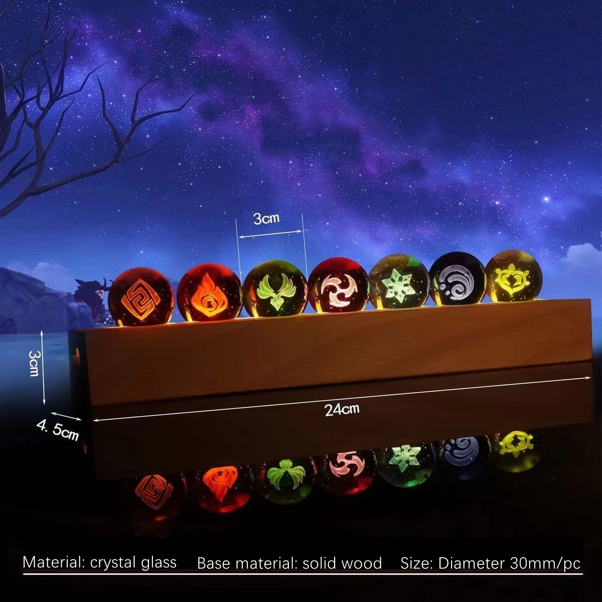 Anime Game Peripheral God's Eye 3D Stereoscopic Luminous Crystal Ball Desktop Ornaments Cartoon Secondary Yuan Holiday Gift
Anime Game Peripheral God's Eye 3D Stereoscopic Luminous Crystal Ball Desktop Ornaments Cartoon Secondary Yuan Holiday Gift