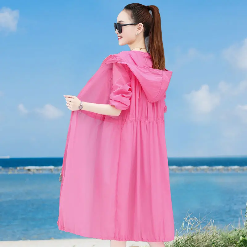 Solid Color Sun Protection Clothing Women Long Sleeve Coat 2023 Summer Thin Jacket Sun-Protective Clothing Ladies Tops A438
Solid Color Sun Protection Clothing Women Long Sleeve Coat 2023 Summer Thin Jacket Sun-Protective Clothing Ladies Tops A438
