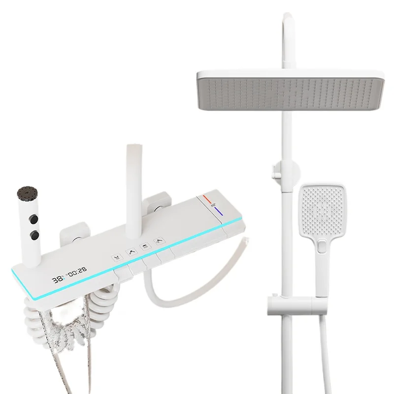 *Cream shower shower set Household hot and cold shower constant temperature digital display piano key nozzle
*Cream shower shower set Household hot and cold shower constant temperature digital display piano key nozzle