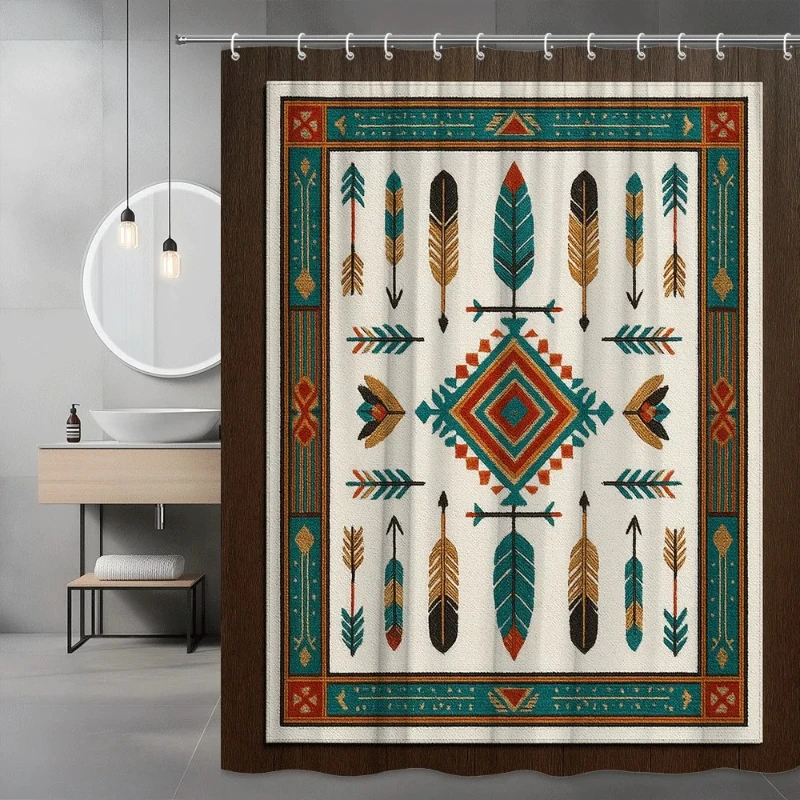 Colorful Tribal Arrow Shower Curtain for Bathroom Decor Waterproof Polyester Machine Washable with Hooks
Colorful Tribal Arrow Shower Curtain for Bathroom Decor Waterproof Polyester Machine Washable with Hooks