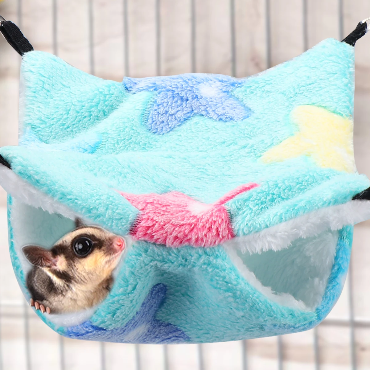 Pet Plush Metal Hanging Bed Double Layers Soft Durable Good Load Bearing Vertical Floor Space Animal Supplies Green Star Print
Pet Plush Metal Hanging Bed Double Layers Soft Durable Good Load Bearing Vertical Floor Space Animal Supplies Green Star Print