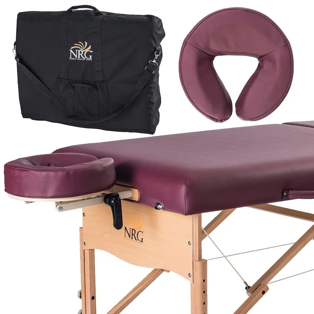 Chi Portable Massage Table Package Burgundy Folding Lightweight Massage Bed Professional Spa Table with Face Cradle, Double Whe
Chi Portable Massage Table Package Burgundy Folding Lightweight Massage Bed Professional Spa Table with Face Cradle, Double Whe