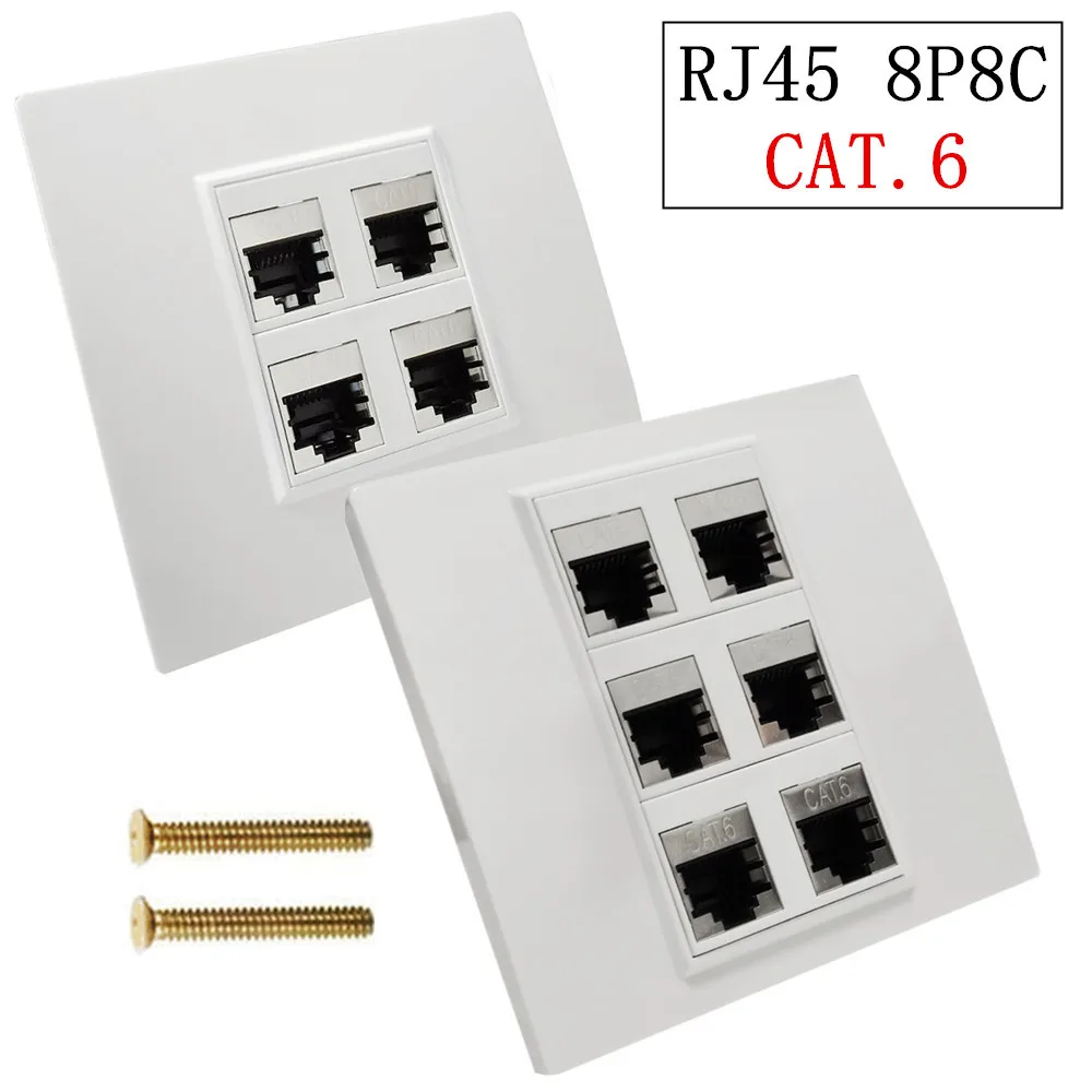 86*86 мм, 4-6 портов, экранированный модуль категории 6, гигабитный сигнал Cat6, сварочная розетка, настенная вилка из АБС-пластика
86*86 мм, 4-6 портов, экранированный модуль категории 6, гигабитный сигнал Cat6, сварочная розетка, настенная вилка из АБС-пластика