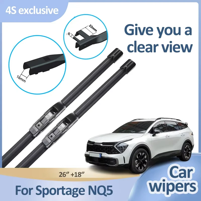 Car Wiper Blades For Kia Sportage NQ5 5 MK5 2024 2023 2022 Front Windshield Wiper Clean Tools Reduce Noise Glass Car Accessories
Car Wiper Blades For Kia Sportage NQ5 5 MK5 2024 2023 2022 Front Windshield Wiper Clean Tools Reduce Noise Glass Car Accessories