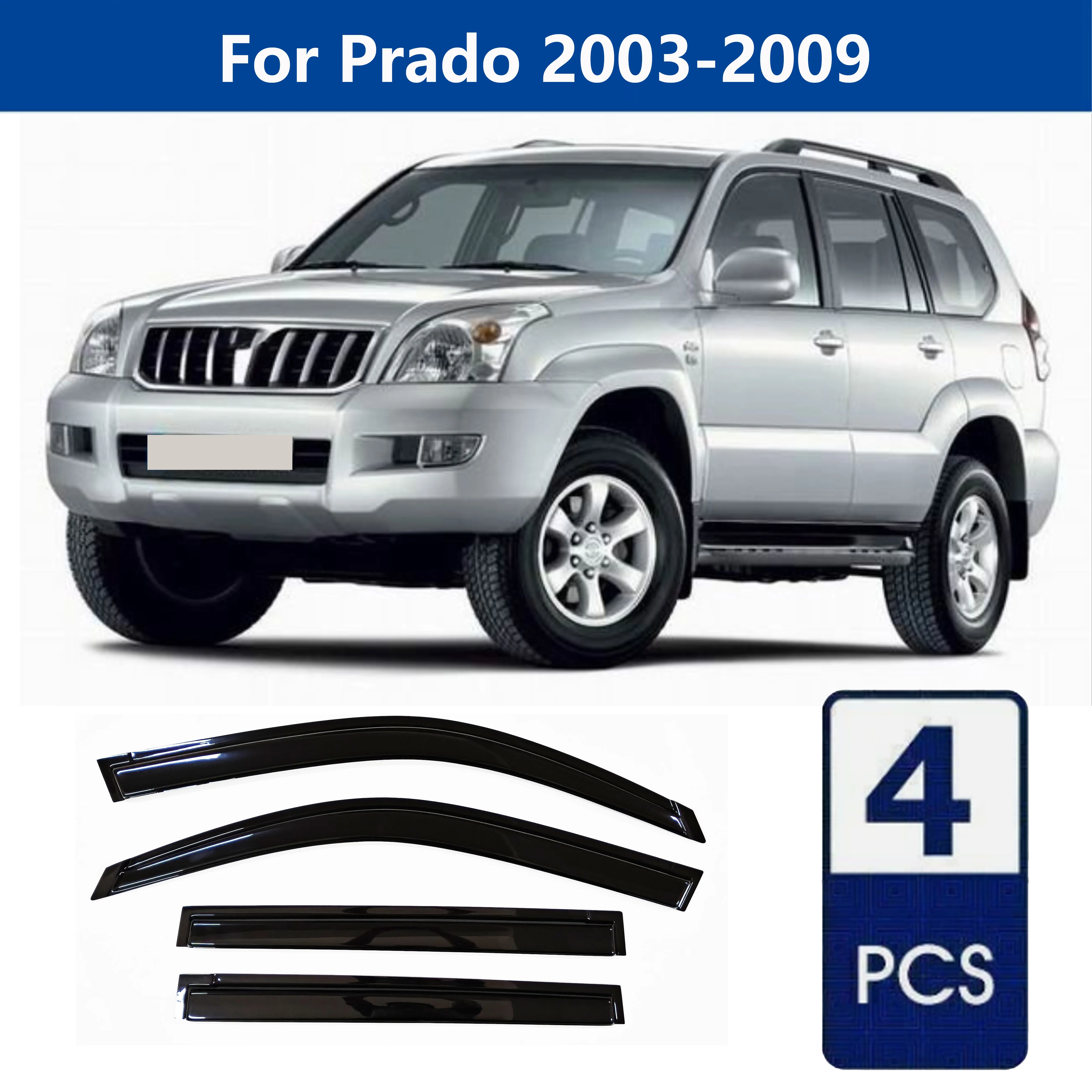 AIBAP High-Quality 4pcs Car Windows Visor For Prado FJ120 LC120 2003-2009 window visors rain guards rain guard Sun Rain Visors
AIBAP High-Quality 4pcs Car Windows Visor For Prado FJ120 LC120 2003-2009 window visors rain guards rain guard Sun Rain Visors