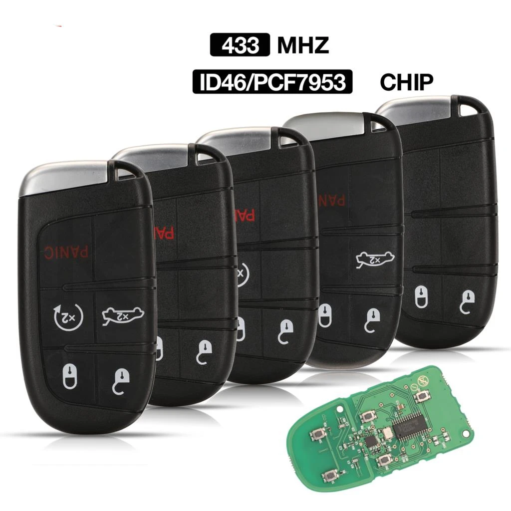 jingyuqin 433MHz ID46 Chip M3N-40821302 Smart Remote Car Key For Chrysler 300C For Dodge Charger Journey Challenge Dart Durango
jingyuqin 433MHz ID46 Chip M3N-40821302 Smart Remote Car Key For Chrysler 300C For Dodge Charger Journey Challenge Dart Durango