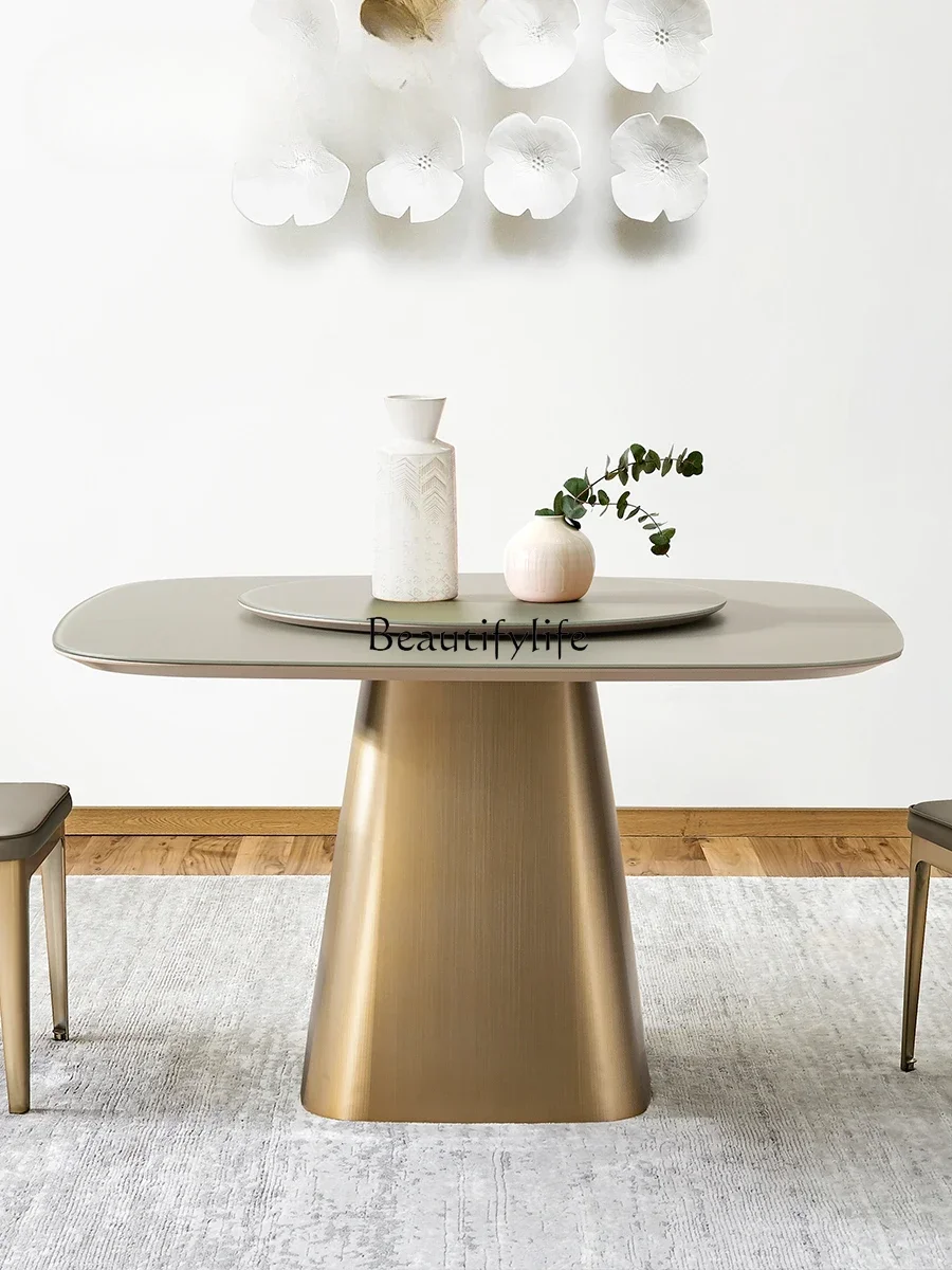 yj5 Italian minimalist creative personalized glass square dining table high-end dining room table
yj5 Italian minimalist creative personalized glass square dining table high-end dining room table