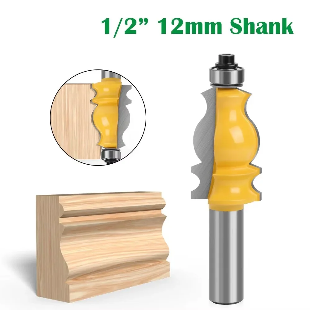 1PC 1/2" 12.7MM Shank Milling Cutter Wood Carving Molding Router Bit Line Face Cutter Wood Architectural Milling Cutters Carbide
1PC 1/2" 12.7MM Shank Milling Cutter Wood Carving Molding Router Bit Line Face Cutter Wood Architectural Milling Cutters Carbide