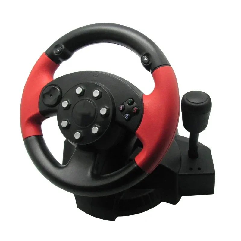 All-in-one wired vibrating steering wheel, rubber grip
All-in-one wired vibrating steering wheel, rubber grip