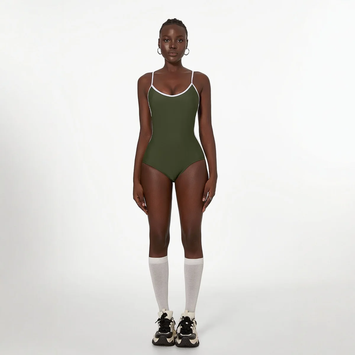 2025 New Matcha Green Swimsuit Sexy Simple Solid Color Suspension Nylon American Sports One-piece Women's Swimsuit
2025 New Matcha Green Swimsuit Sexy Simple Solid Color Suspension Nylon American Sports One-piece Women's Swimsuit