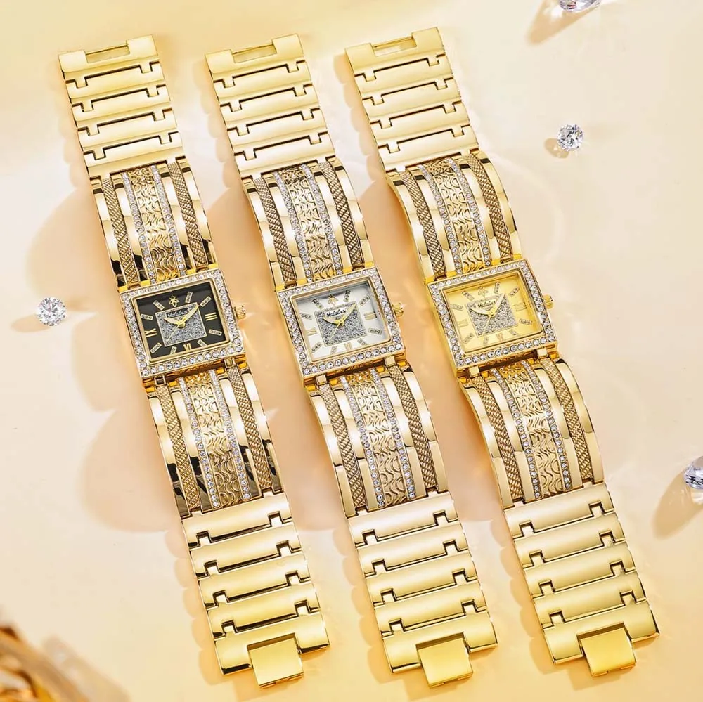 YaLalusi Luxury Women's Quartz Watch Diamond-Set Strap Gold Diamond Square Women's Watch reloj para mujer часы женские наручные
YaLalusi Luxury Women's Quartz Watch Diamond-Set Strap Gold Diamond Square Women's Watch reloj para mujer часы женские наручные