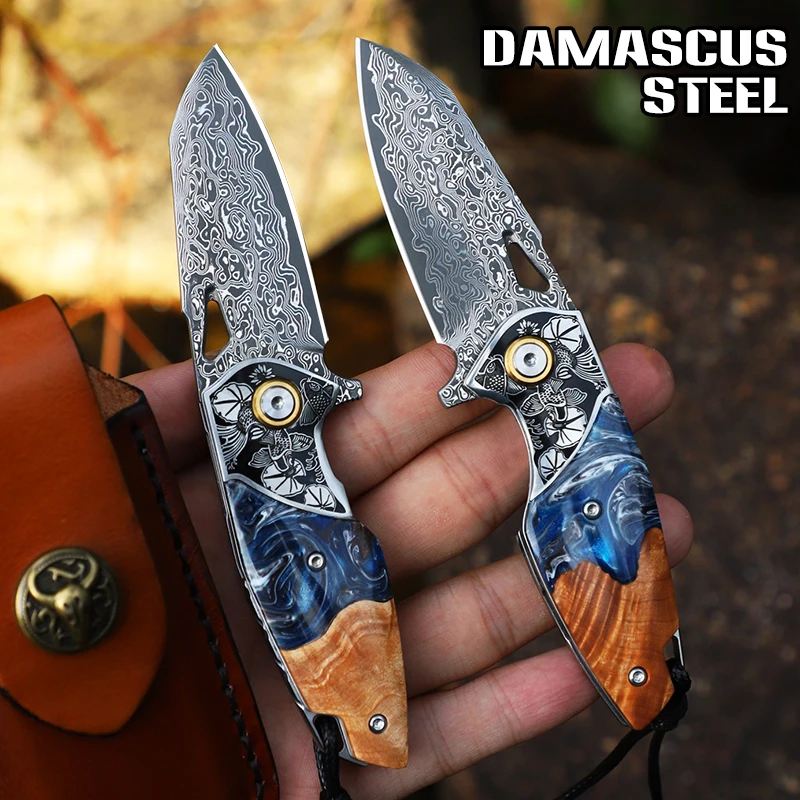 Hand-forged Damascus steel folding knife, pocket knife for men and women, outdoor camping knife, adventure tool knife
Hand-forged Damascus steel folding knife, pocket knife for men and women, outdoor camping knife, adventure tool knife