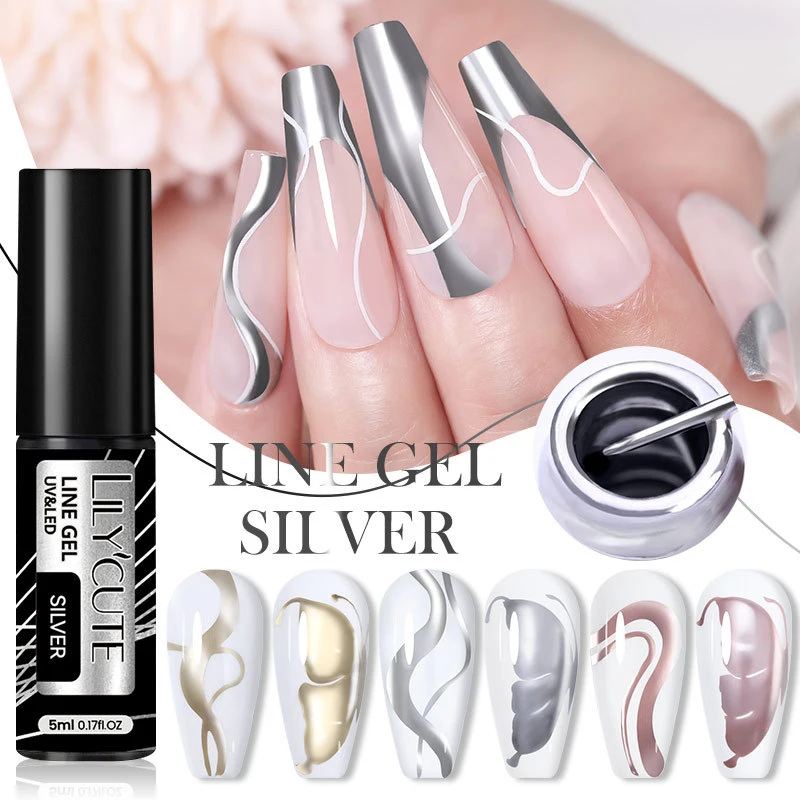 5ml Super-Bright Metallic Liner Gel Polish Gold Silver Mirror Gel Nail Polish French Style Drawing Line Nail Art Vernis
5ml Super-Bright Metallic Liner Gel Polish Gold Silver Mirror Gel Nail Polish French Style Drawing Line Nail Art Vernis
