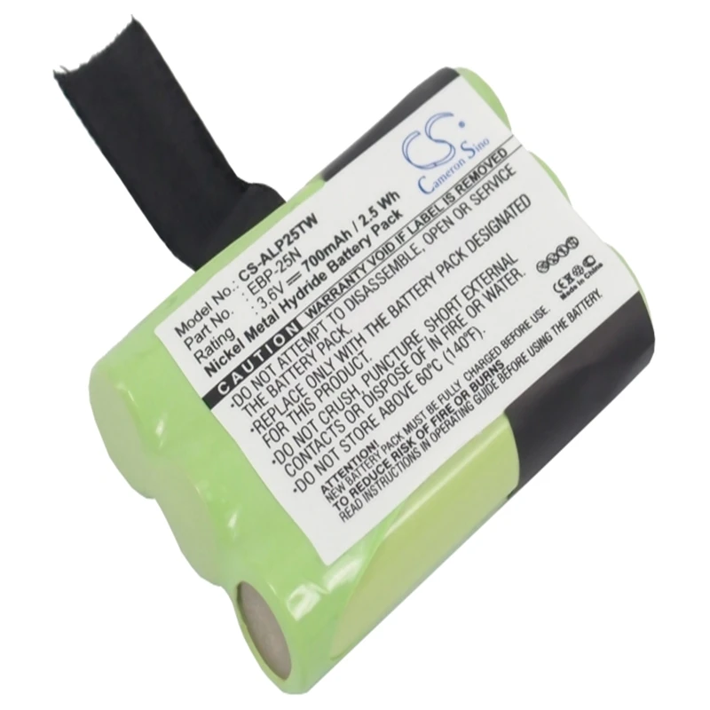 Ni-MH Two-Way Radio Battery for Alinco,3.6V,700mAh,DJ-S41,PMR446,DJ-SR1,EBP-25N
Ni-MH Two-Way Radio Battery for Alinco,3.6V,700mAh,DJ-S41,PMR446,DJ-SR1,EBP-25N