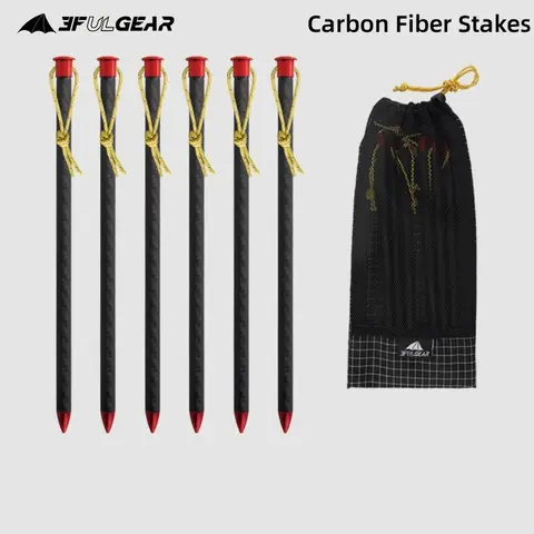 3F UL GEAR Outdoor Camping Stakes Lightweight Carbon Fiber Aluminum Alloy Nail Durable Tarp Tent Accessories