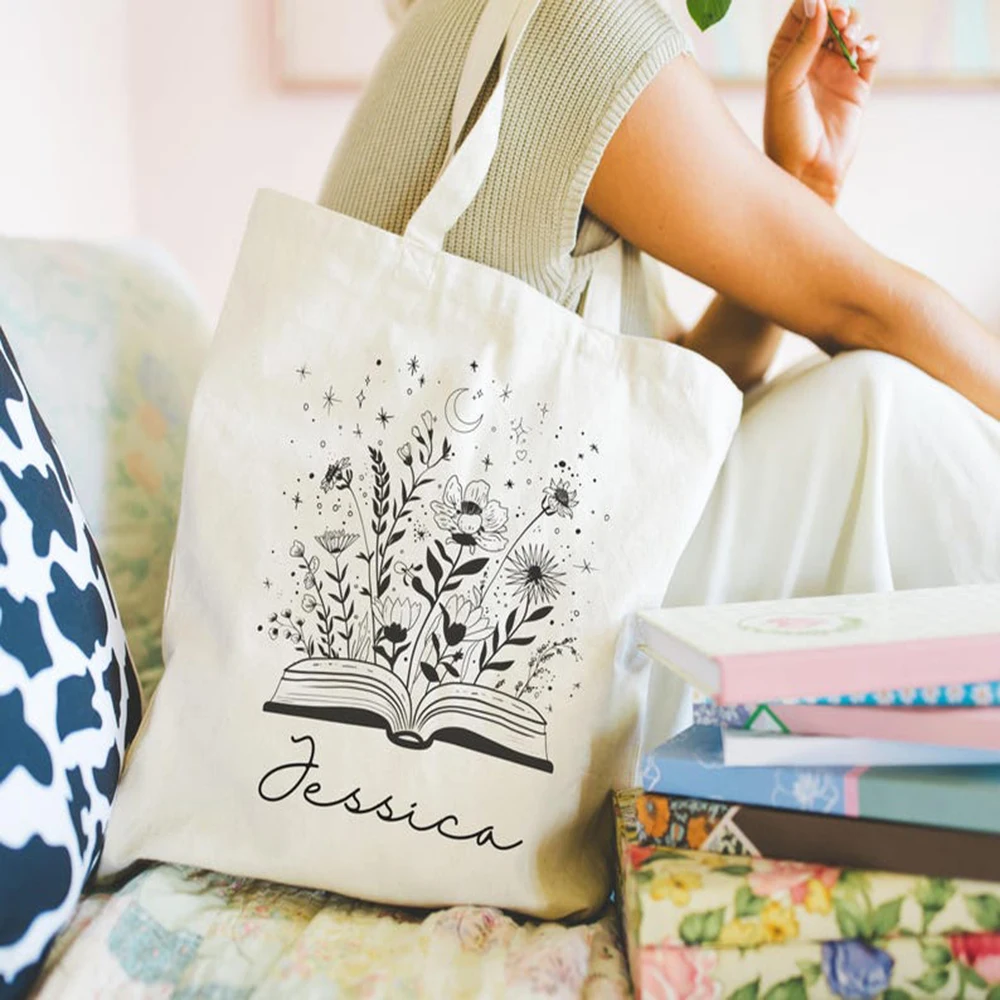 Minimalist Book Tote Bag Library Canvas Bag Wildflower Custom Name Book Club Reusable Shopping Tote Literary Everyday Bag
Minimalist Book Tote Bag Library Canvas Bag Wildflower Custom Name Book Club Reusable Shopping Tote Literary Everyday Bag
