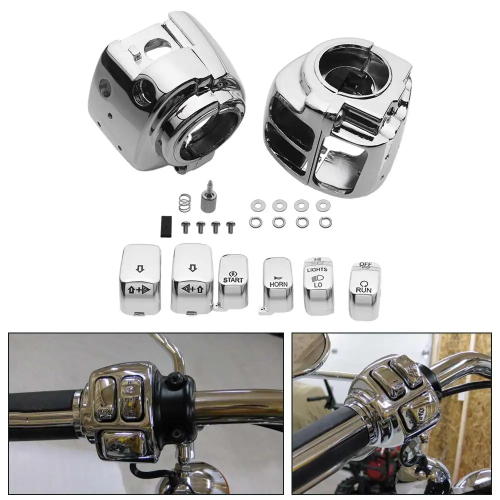 For Harley Sportster XL 883 1200 Dyna Softail Road King VRSC 96-2013 Motorcycle Handlebar Caps Button Switch Housings Cover Kits
For Harley Sportster XL 883 1200 Dyna Softail Road King VRSC 96-2013 Motorcycle Handlebar Caps Button Switch Housings Cover Kits