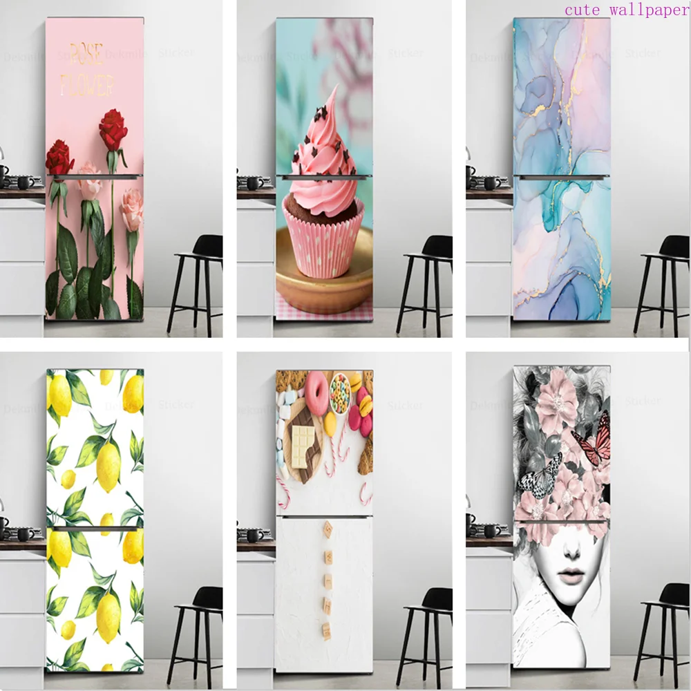 Pink Cake Rose Fridge Stickers Door Cover Decoration Vinyl Refrigerator Wallpaper Self-adhesive Fruit Sweet Girls Freezer Film
Pink Cake Rose Fridge Stickers Door Cover Decoration Vinyl Refrigerator Wallpaper Self-adhesive Fruit Sweet Girls Freezer Film