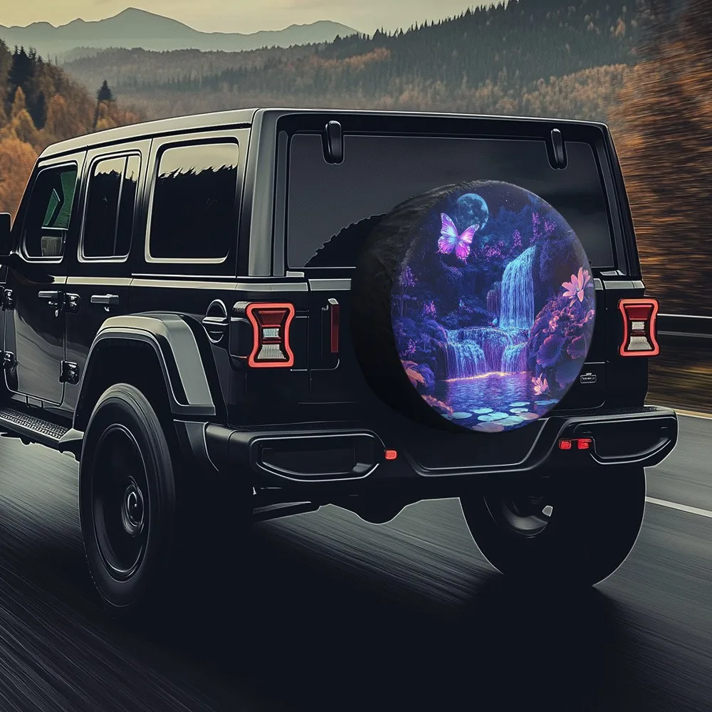 Glowing Waterfall Butterfly Spare Tire Cover Waterproof Polyester Protection for Jeep SUV Truck
Glowing Waterfall Butterfly Spare Tire Cover Waterproof Polyester Protection for Jeep SUV Truck