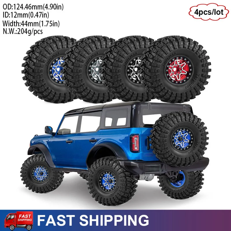 4PCS 1.9" Metal Beadlock Tires and Wheels for 1/10 Traxxas SCX10 TRX4 TRX6 Axial 90046 D90 D110 YK RC Crawler Upgrade Parts
4PCS 1.9" Metal Beadlock Tires and Wheels for 1/10 Traxxas SCX10 TRX4 TRX6 Axial 90046 D90 D110 YK RC Crawler Upgrade Parts