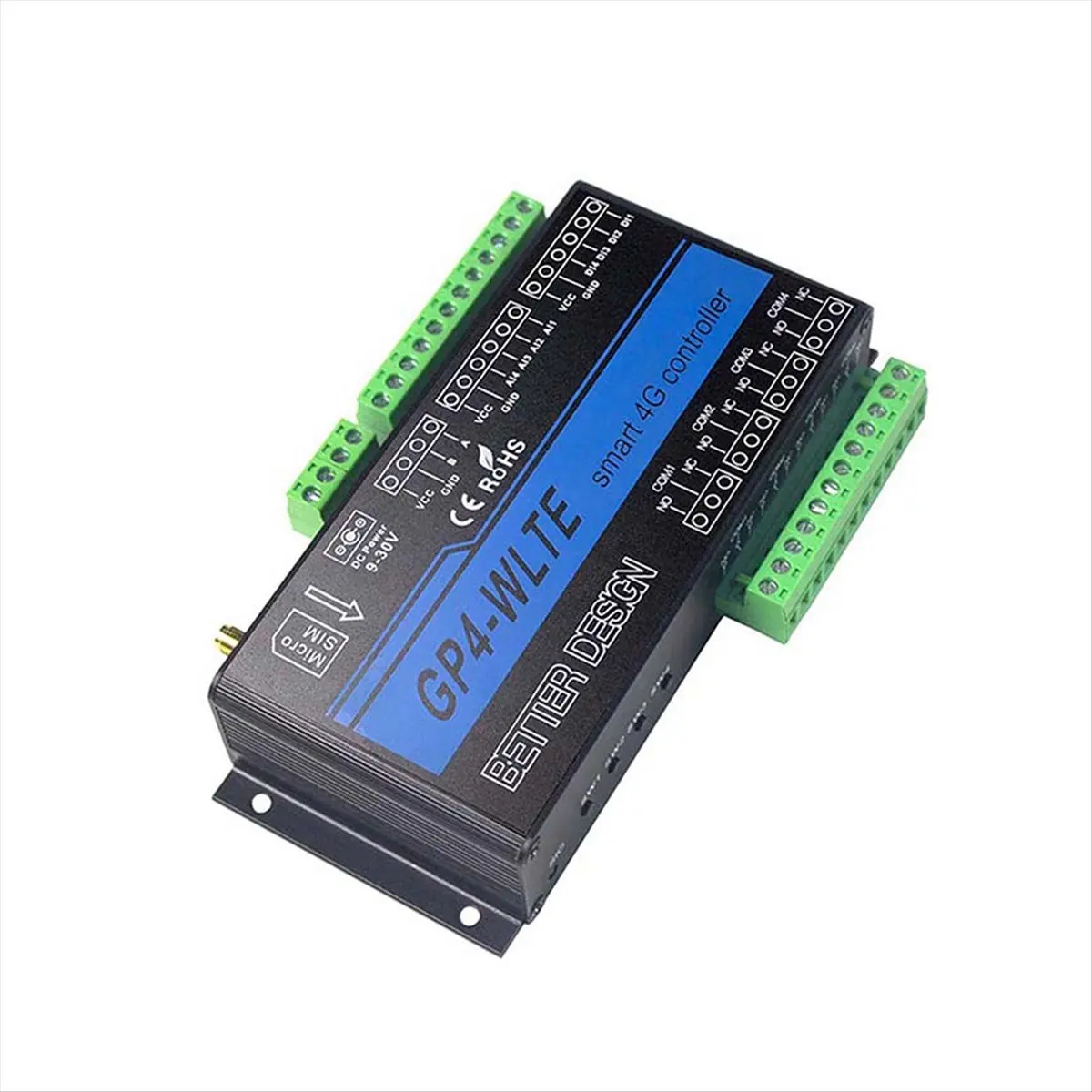 T81C! GP4-WLTE Smart 4G Global GSM SMS APP Controller RS485 WEB Control 4 CH 4-20Ma Analog Inputs 10A Relay Outputs,EU Plug
T81C! GP4-WLTE Smart 4G Global GSM SMS APP Controller RS485 WEB Control 4 CH 4-20Ma Analog Inputs 10A Relay Outputs,EU Plug