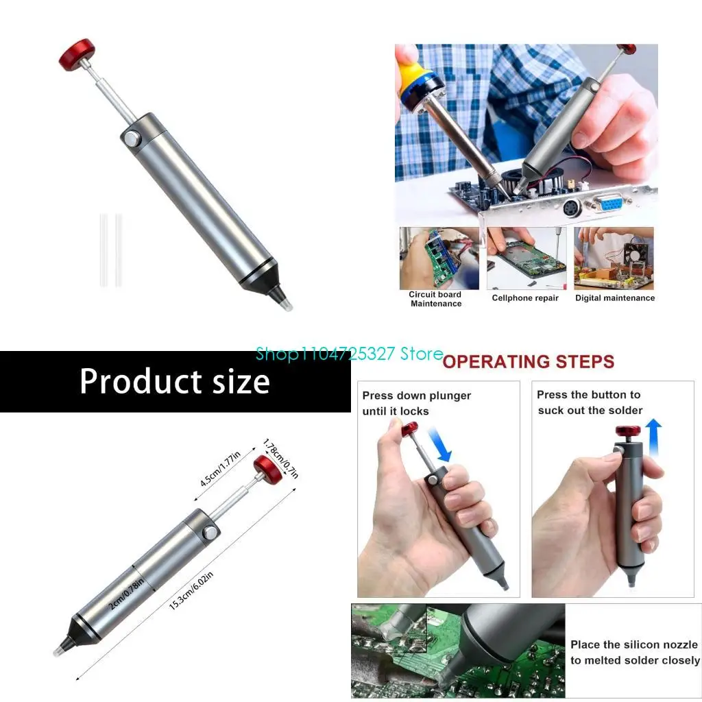 D8KF Desoldering Solder Sucker Soldering Iron Suction Removal Tool Welding Sucker
D8KF Desoldering Solder Sucker Soldering Iron Suction Removal Tool Welding Sucker