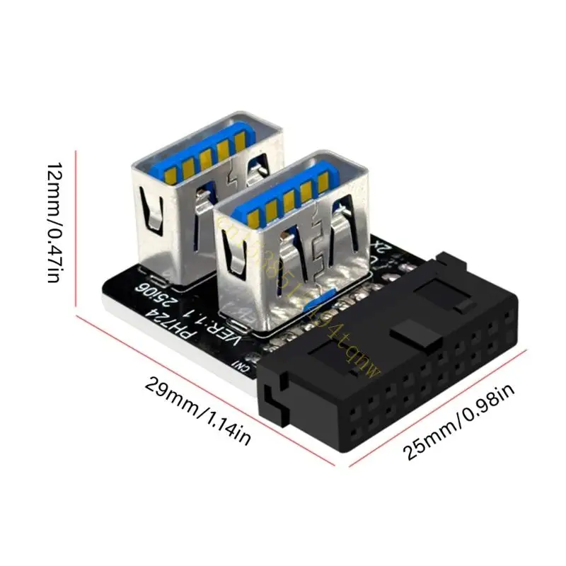 Double Port USB3.0 Adapter Ensuring Reliable 19 pin to Type A Conversion and Seamlessly Devices Expansion
Double Port USB3.0 Adapter Ensuring Reliable 19 pin to Type A Conversion and Seamlessly Devices Expansion