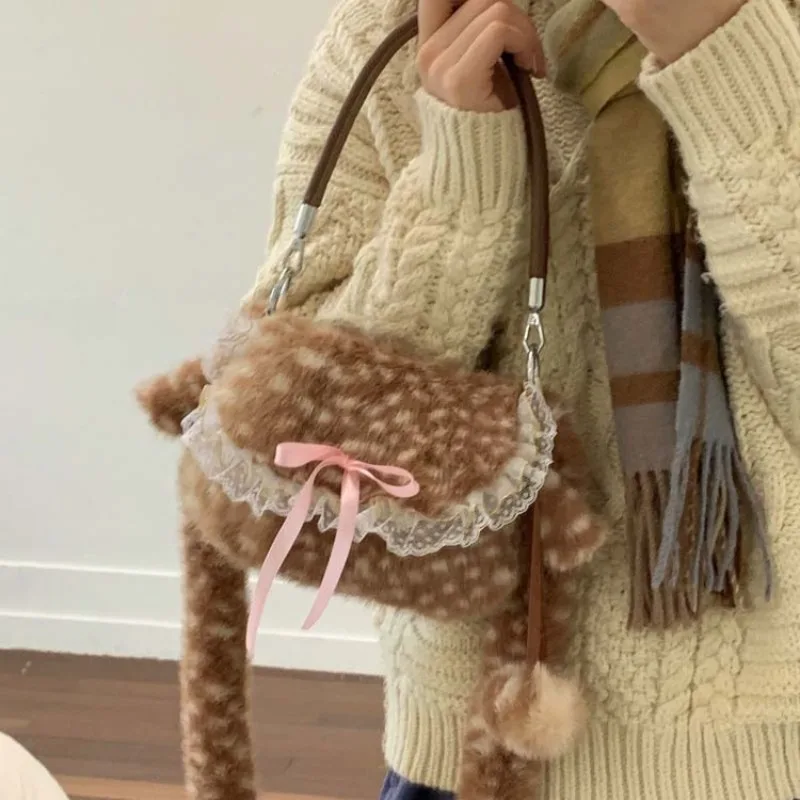 Sweet Y2k Aesthetic Fluffy Shoulder Bags Patchwork Lace Fashion Fairy Bow Underarm Bag 2025 Kawaii All Match Purses and Handbags
Sweet Y2k Aesthetic Fluffy Shoulder Bags Patchwork Lace Fashion Fairy Bow Underarm Bag 2025 Kawaii All Match Purses and Handbags
