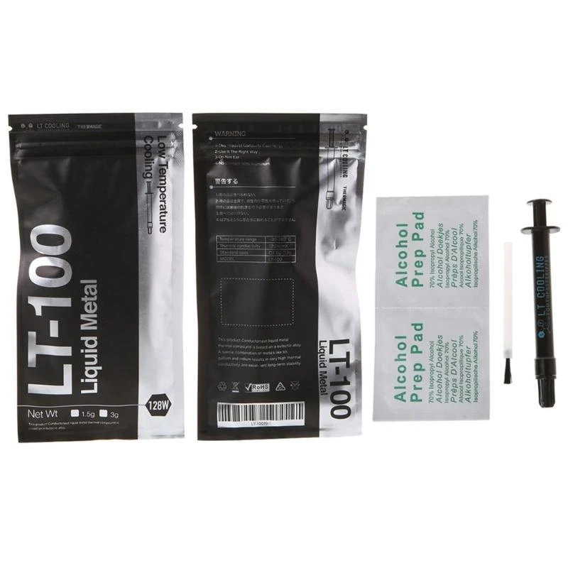 2025 New Liquid Metal Cooling Grease LT-100 128W High Thermal Conductive Paste 1.5g 3g
2025 New Liquid Metal Cooling Grease LT-100 128W High Thermal Conductive Paste 1.5g 3g