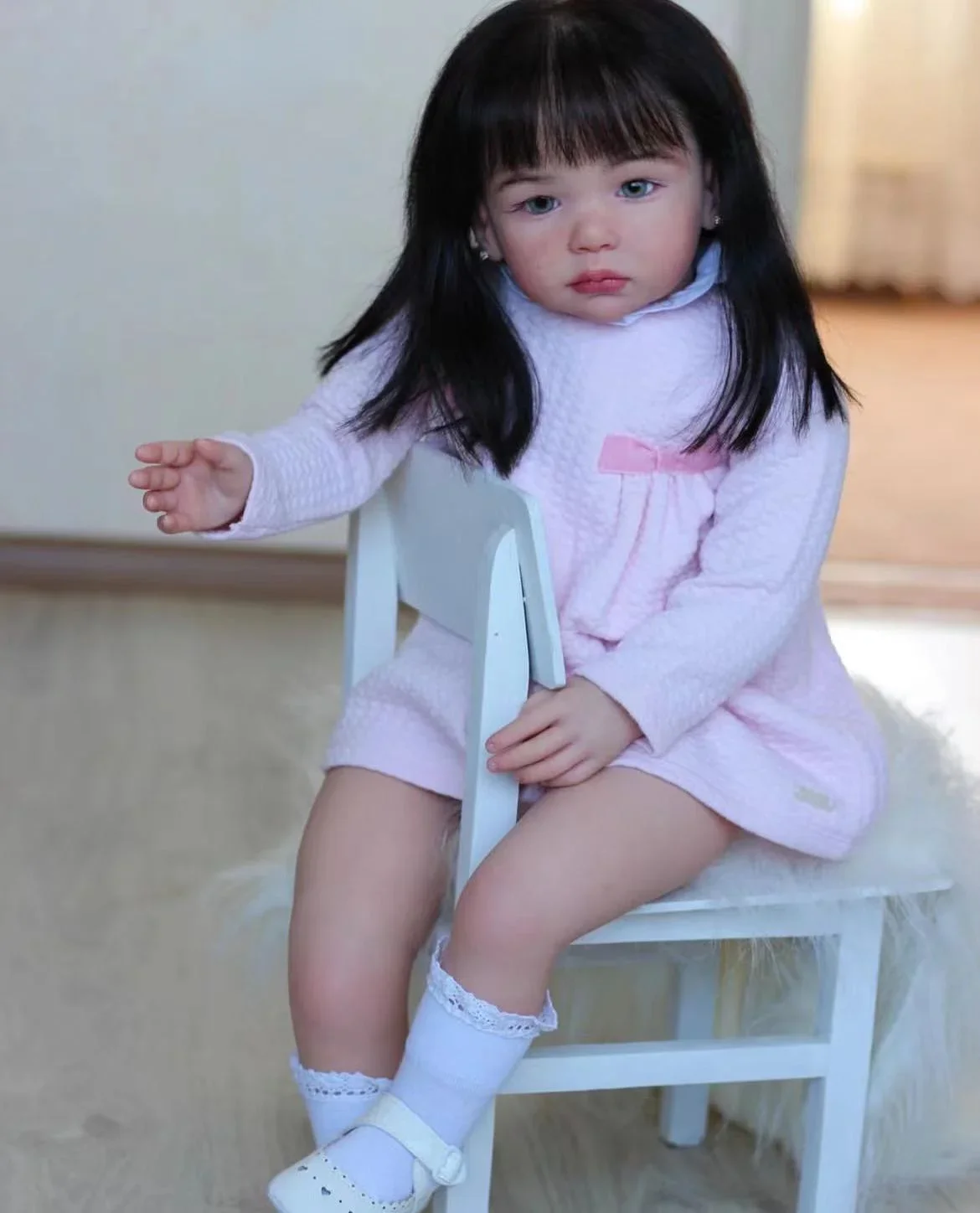 DLS Customized Limited Supply 28inch Reborn Baby Lily Huge Girl With Hand-Rooted Black Long Hair Already Finished Doll
DLS Customized Limited Supply 28inch Reborn Baby Lily Huge Girl With Hand-Rooted Black Long Hair Already Finished Doll