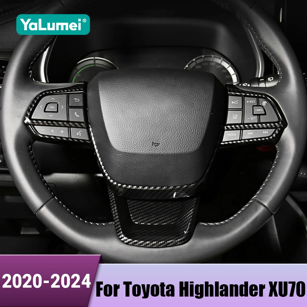 Carbon ABS Car Steering Wheel Decoration Cover Trim Sticker For Toyota Highlander XU70 Kluger 2020 2021 2022 2023 2024 Hybrid
Carbon ABS Car Steering Wheel Decoration Cover Trim Sticker For Toyota Highlander XU70 Kluger 2020 2021 2022 2023 2024 Hybrid