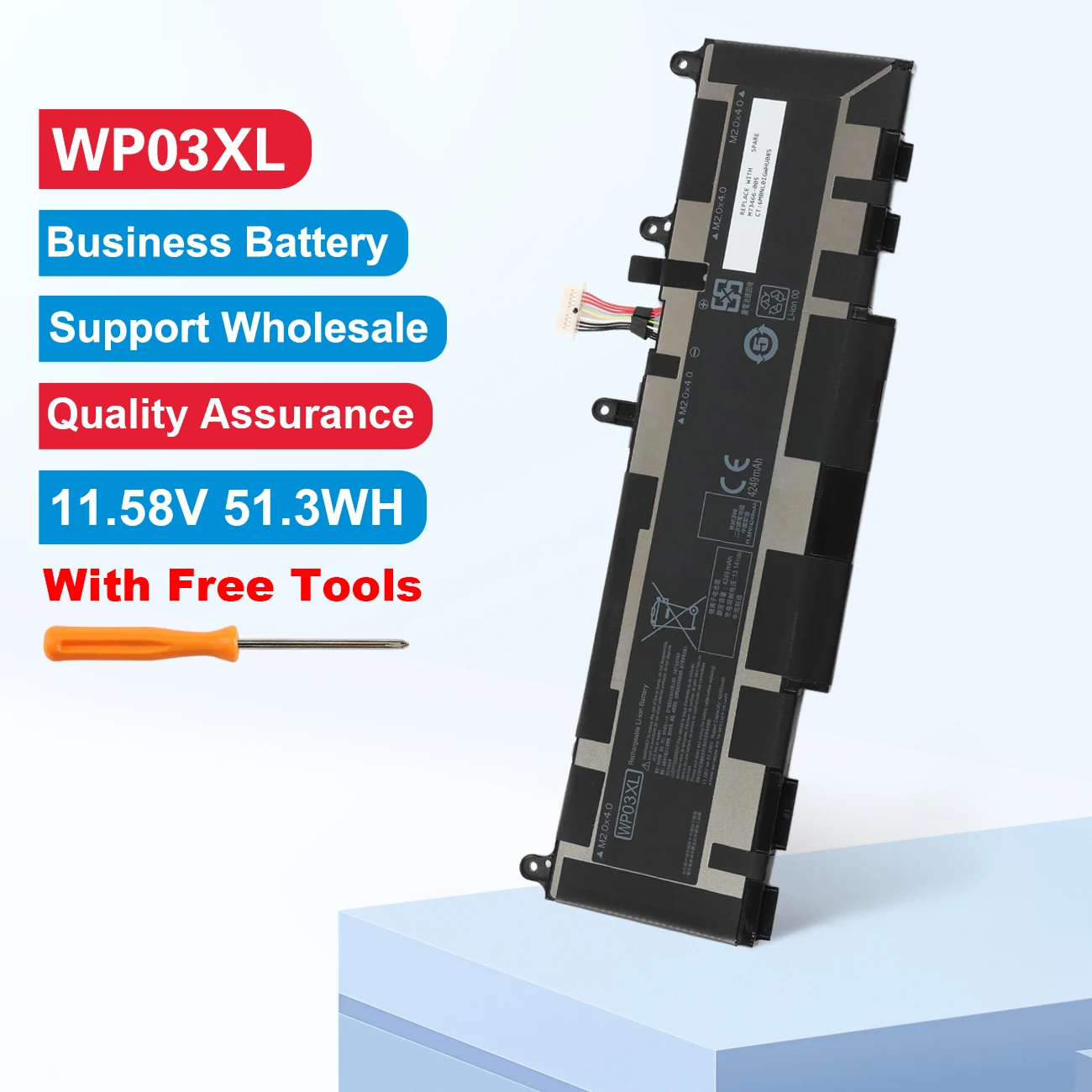 Аккумулятор WP03XL для HP EliteBook 830 835 840 845 860 865 G9 835 840 845 860 865 G10 EliteBook x360 1040 G9 G10 Series M73466-005
Аккумулятор WP03XL для HP EliteBook 830 835 840 845 860 865 G9 835 840 845 860 865 G10 EliteBook x360 1040 G9 G10 Series M73466-005