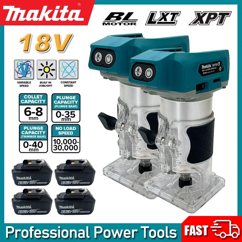 Makita DRT50 Rechargeable Trimming Machine Brushless Cordless Trimmer Slotting Tool Milling Woodwork Engraving Machine
Makita DRT50 Rechargeable Trimming Machine Brushless Cordless Trimmer Slotting Tool Milling Woodwork Engraving Machine