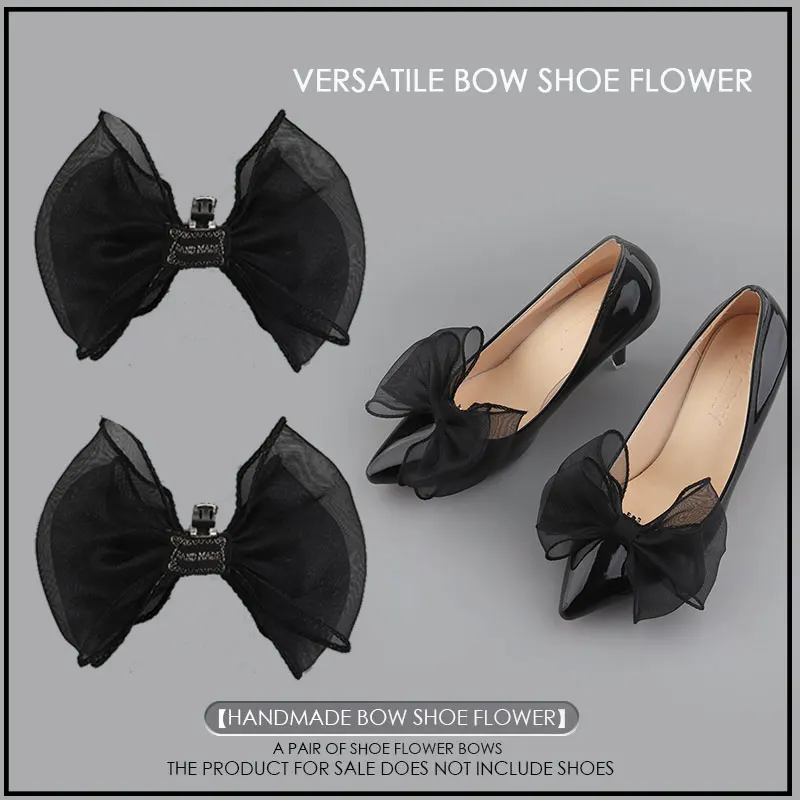 Mesh style bow shoe clip, fashionable high-heeled shoe buckle, party dance shoe clip, detachable shoe flower decoration gift
Mesh style bow shoe clip, fashionable high-heeled shoe buckle, party dance shoe clip, detachable shoe flower decoration gift