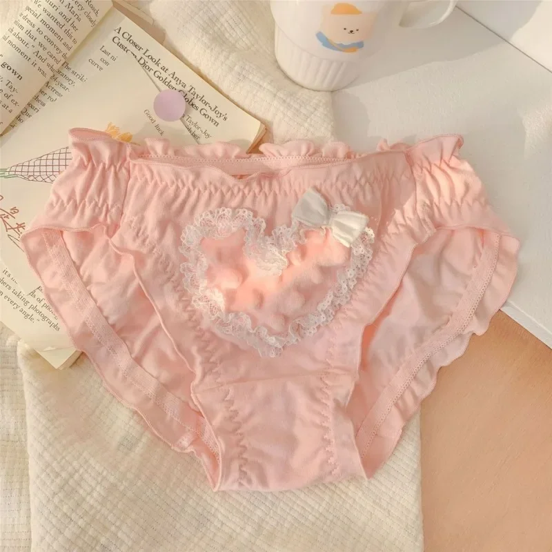 Women's Sweet Coral Heart Soft Fufu Japanese Low-rise Underwear Cotton Loveliness Crotch Warm Wood Ear Edge Cotton Underwear
Women's Sweet Coral Heart Soft Fufu Japanese Low-rise Underwear Cotton Loveliness Crotch Warm Wood Ear Edge Cotton Underwear