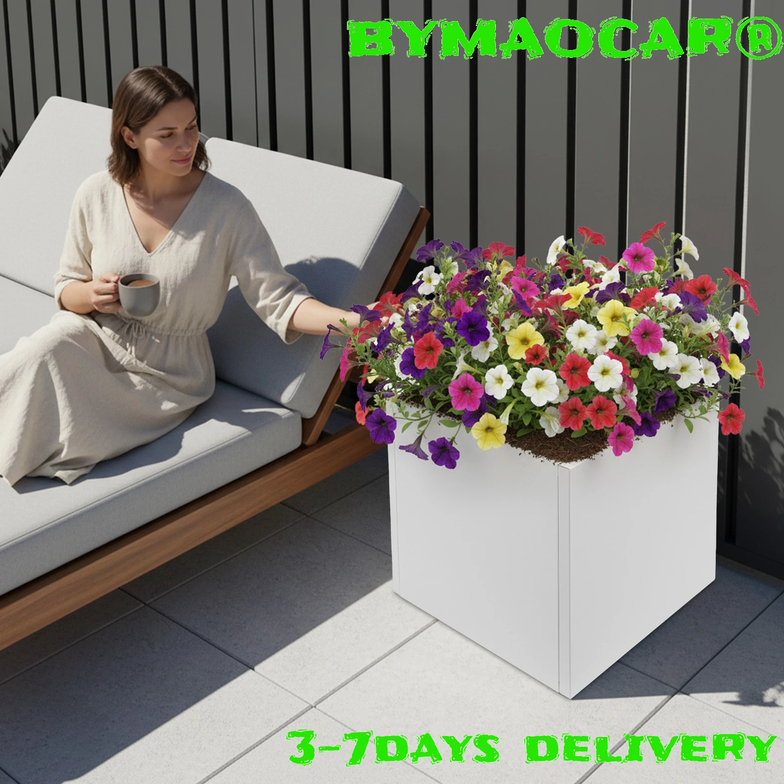 Steel Planter Box, 24x24x24" Raised Garden Bed with Pre-Drilled Hole, Decorative Outdoor Flower Pot for Yard Patio Balcony Plant
Steel Planter Box, 24x24x24" Raised Garden Bed with Pre-Drilled Hole, Decorative Outdoor Flower Pot for Yard Patio Balcony Plant