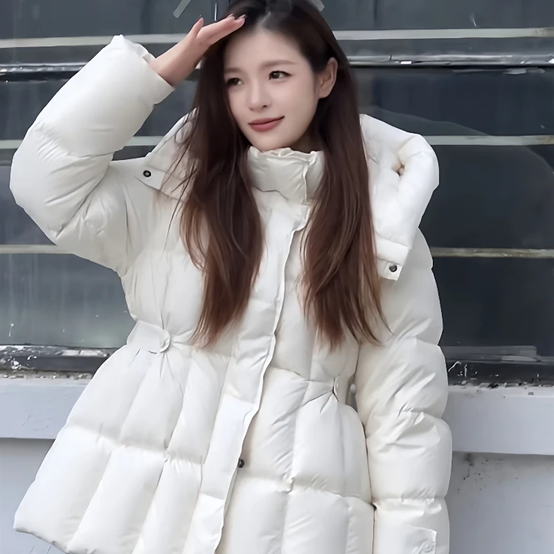 Women's Winter Trench Puffer Coat - All-Outfit Hooded Jacket with Waist Tie, Slimming & Warm for Petite
Women's Winter Trench Puffer Coat - All-Outfit Hooded Jacket with Waist Tie, Slimming & Warm for Petite