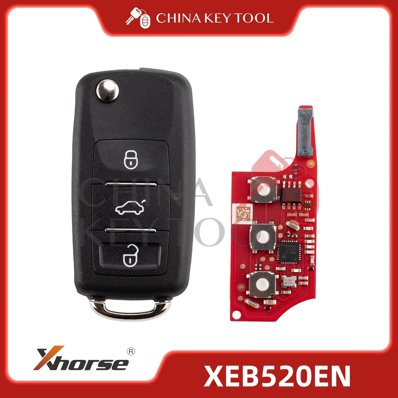 1pcs/5pcs/10pcs/lot Xhorse XEB520EN Super Remote with XT57B Super Chip for Volkswagen VW B5 Type
1pcs/5pcs/10pcs/lot Xhorse XEB520EN Super Remote with XT57B Super Chip for Volkswagen VW B5 Type