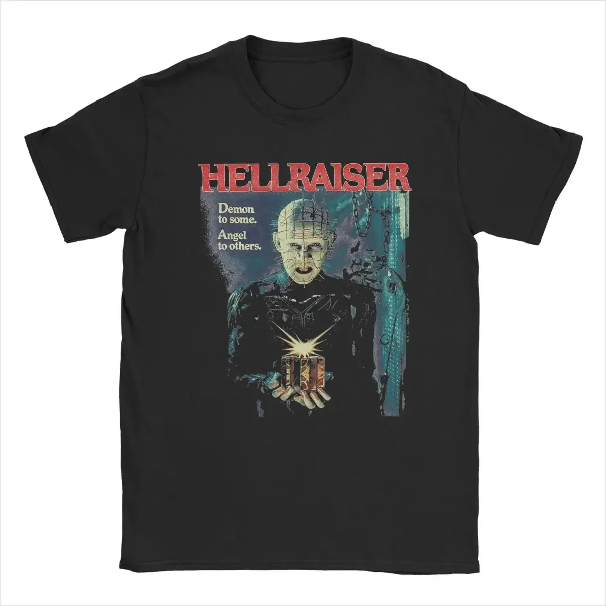 Мужские футболки Hellraiser Pinhead Винтажные хлопковые футболки с короткими рукавами Одежда с круглым вырезом Подарок манга винтажная одежда в стиле аниме.
Мужские футболки Hellraiser Pinhead Винтажные хлопковые футболки с короткими рукавами Одежда с круглым вырезом Подарок манга винтажная одежда в стиле аниме.