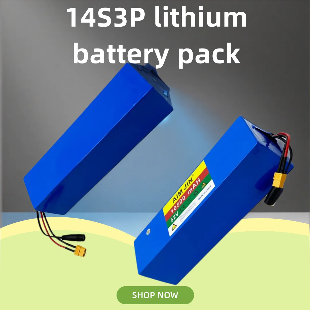 Scooter Lithium 52V Battery 14S3P 10.5Ah 18650 Battery Built-in BMS for 0-1000W Electric Motorcycle Scooter Battery
Scooter Lithium 52V Battery 14S3P 10.5Ah 18650 Battery Built-in BMS for 0-1000W Electric Motorcycle Scooter Battery