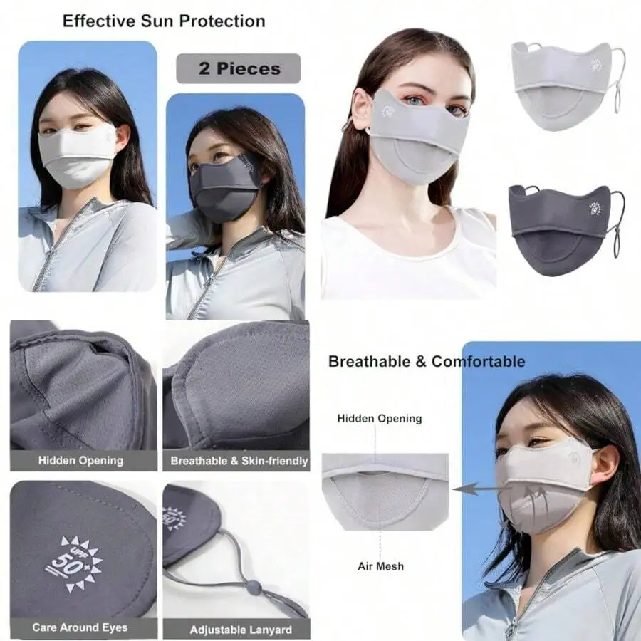 2pcs UV Sun Protection Face Mask For Women Cooling Breathable Outdoor Reusable Washable
2pcs UV Sun Protection Face Mask For Women Cooling Breathable Outdoor Reusable Washable