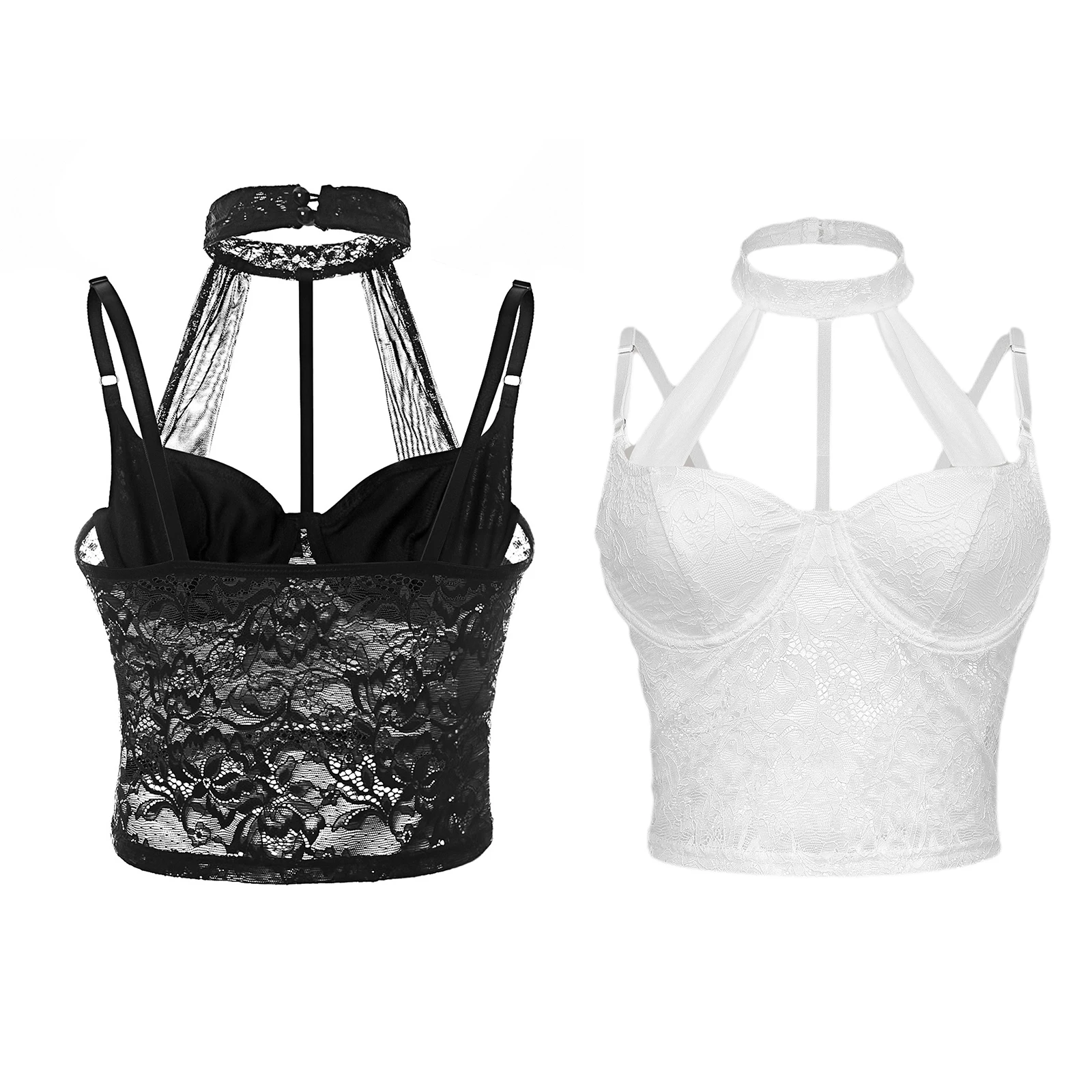 Женские кружевные топы на бретельках без рукавов с вырезом спереди и низким вырезом, прозрачный сетчатый жилет 
Женские кружевные топы на бретельках без рукавов с вырезом спереди и низким вырезом, прозрачный сетчатый жилет