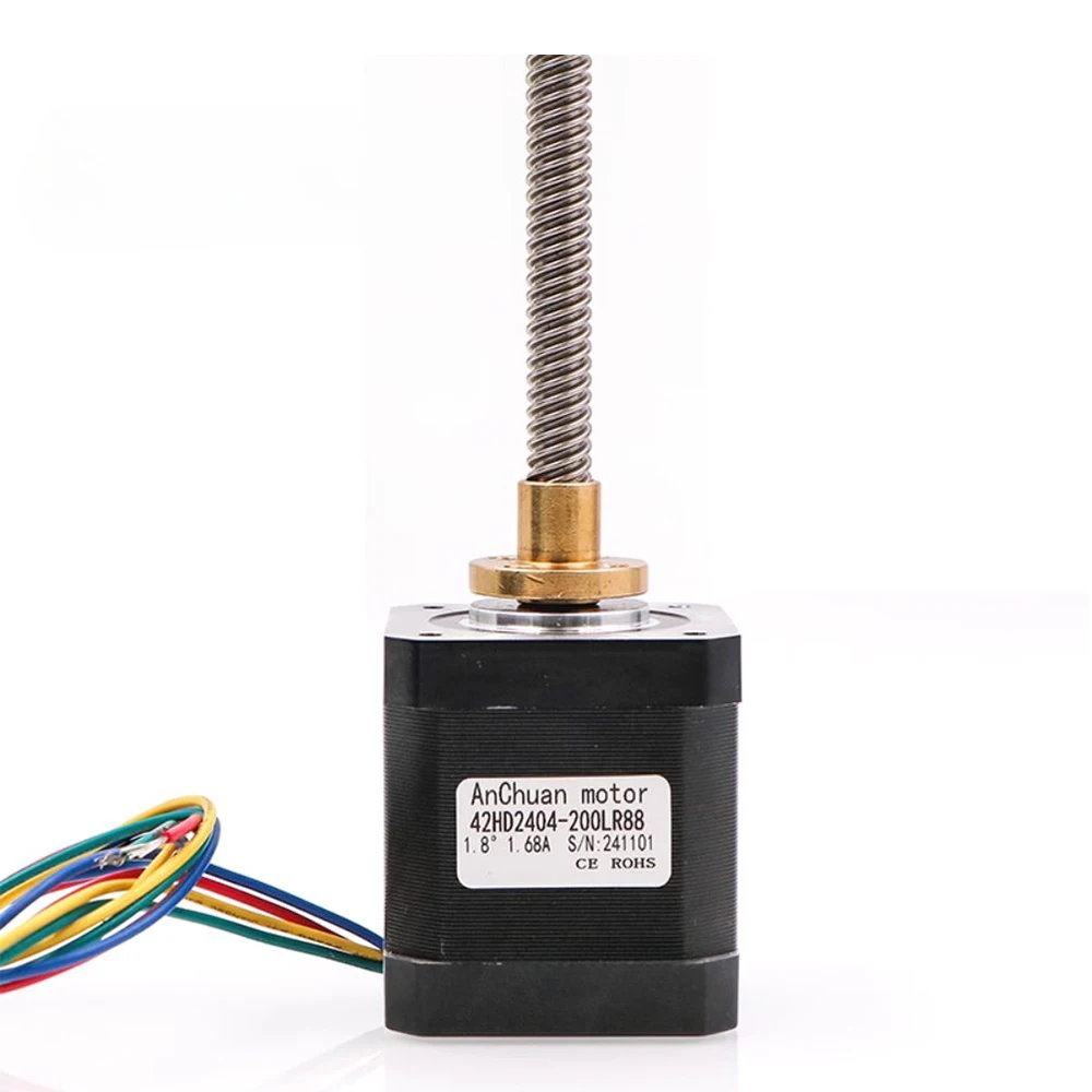 42 Stepper Motor with Threaded Lead Screw Linear Motor 42HD2404-200LR88 for Inkjet
42 Stepper Motor with Threaded Lead Screw Linear Motor 42HD2404-200LR88 for Inkjet