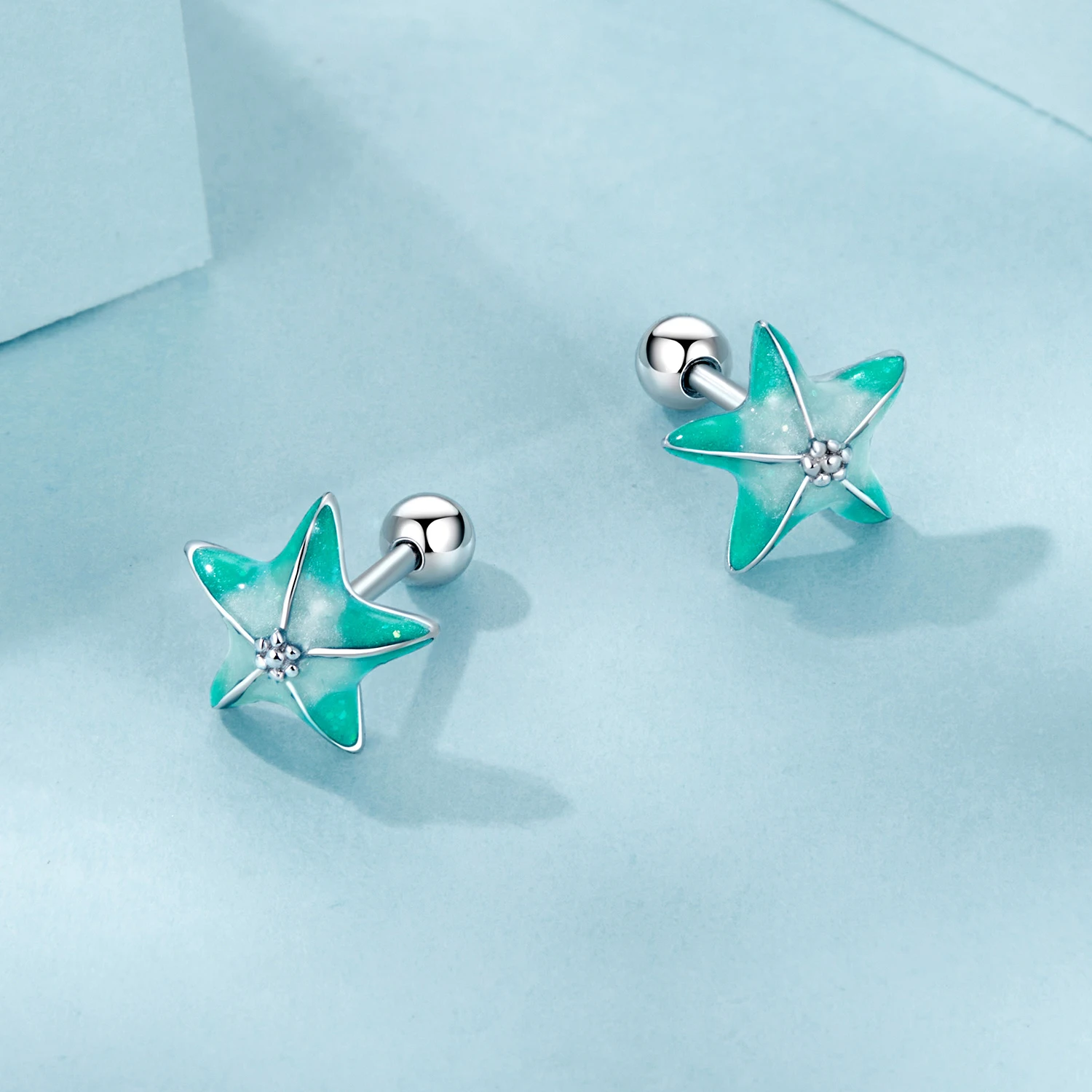 Turquoise Starfish Threaded Earring Summer Fresh S925 Sterling Silver Star Stud Earrings
Turquoise Starfish Threaded Earring Summer Fresh S925 Sterling Silver Star Stud Earrings