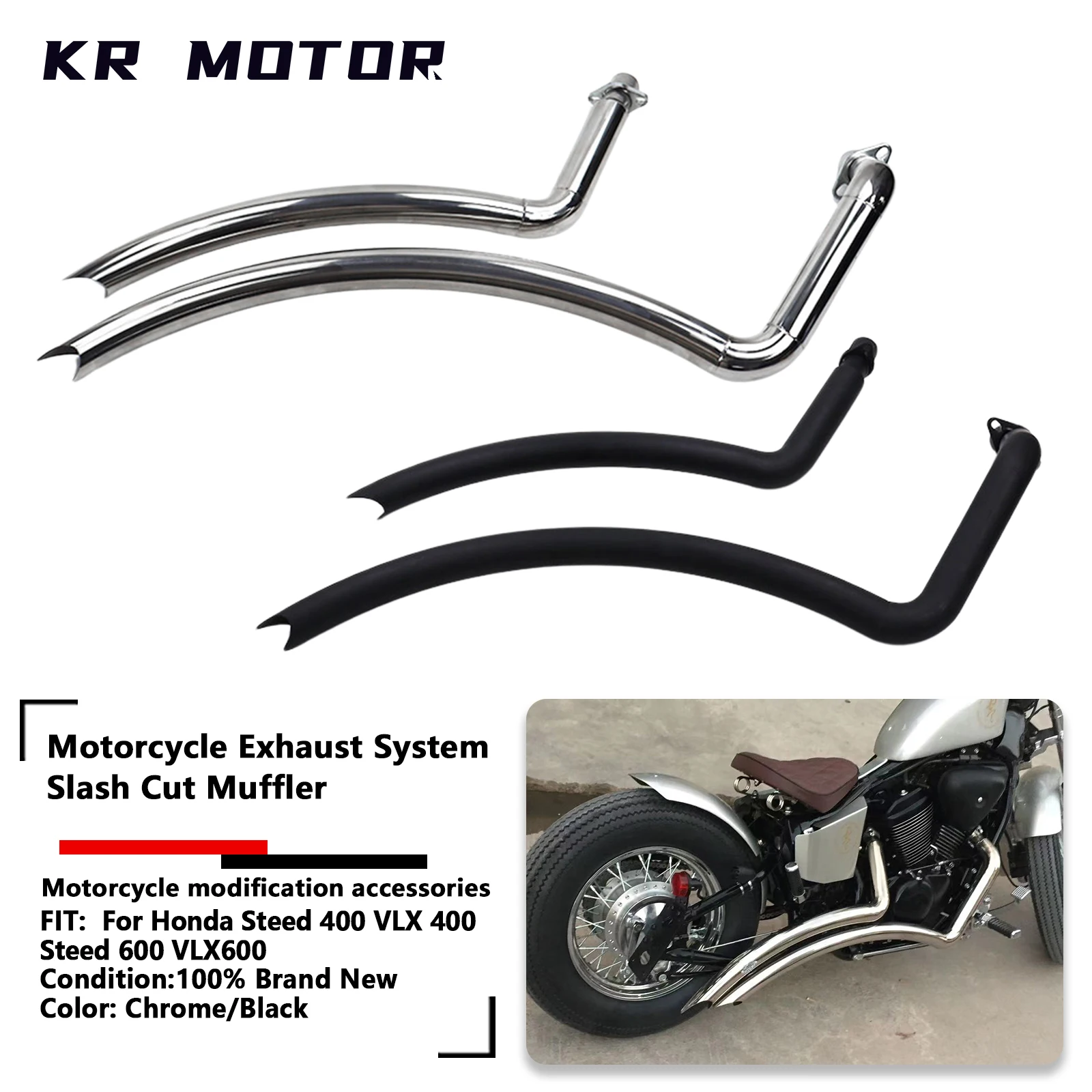 Motorcycle Fit For Honda Steed 400 VLX 600 Steed400 Steed600 VLX400 VLX600 Exhaust Full System Dual Exhaust Slash Cut Muffler
Motorcycle Fit For Honda Steed 400 VLX 600 Steed400 Steed600 VLX400 VLX600 Exhaust Full System Dual Exhaust Slash Cut Muffler